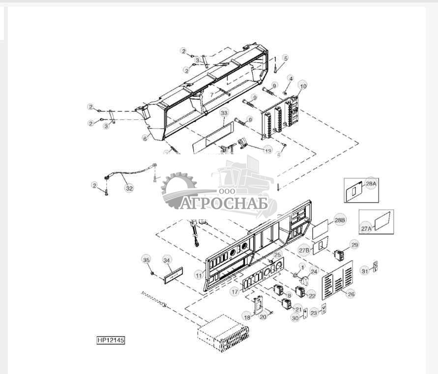 Верхняя консоль 